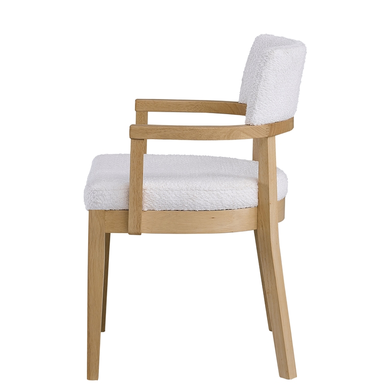 ACME Kasem Wood/Fabric Side Chair with Tapered Legs in Gorge & Oak (Set of 2)