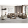 ACME Darya Pattern Fabric Upholstered Armrest Chair with Swivel in Beige