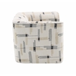 ACME Darya Pattern Fabric Upholstered Armrest Chair with Swivel in Beige
