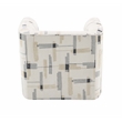ACME Darya Pattern Fabric Upholstered Armrest Chair with Swivel in Beige