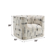 ACME Darya Pattern Fabric Upholstered Armrest Chair with Swivel in Beige