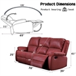 ACME Zuriel Motion Sofa in Red Synthetic Leather