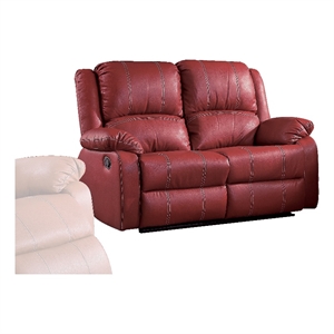 ACME Zuriel Motion Loveseat in Red Synthetic Leather