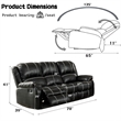 ACME Zuriel Motion Sofa in Black Synthetic Leather