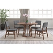 ACME Seda Wood Round Dining Table with Fixed Top in Walnut Finish
