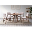 ACME Seda Wood Round Dining Table with Fixed Top in Walnut Finish