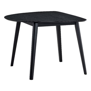 ACME Real Wood Rectangular Dining Table with Fixed Table Top in Black