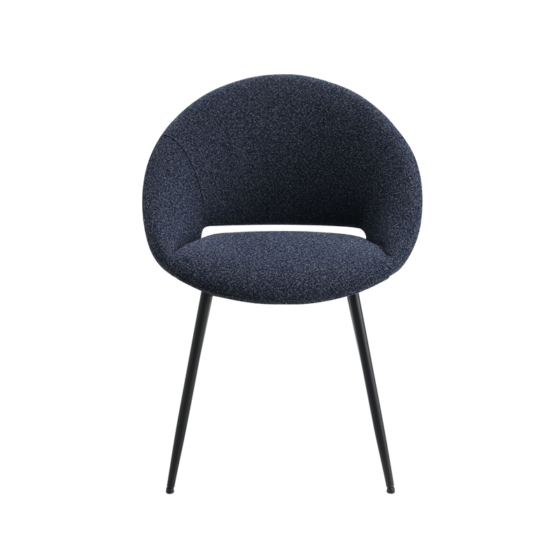 ACME Klaus Side Chair (Set-2) in Black Boucle & Black