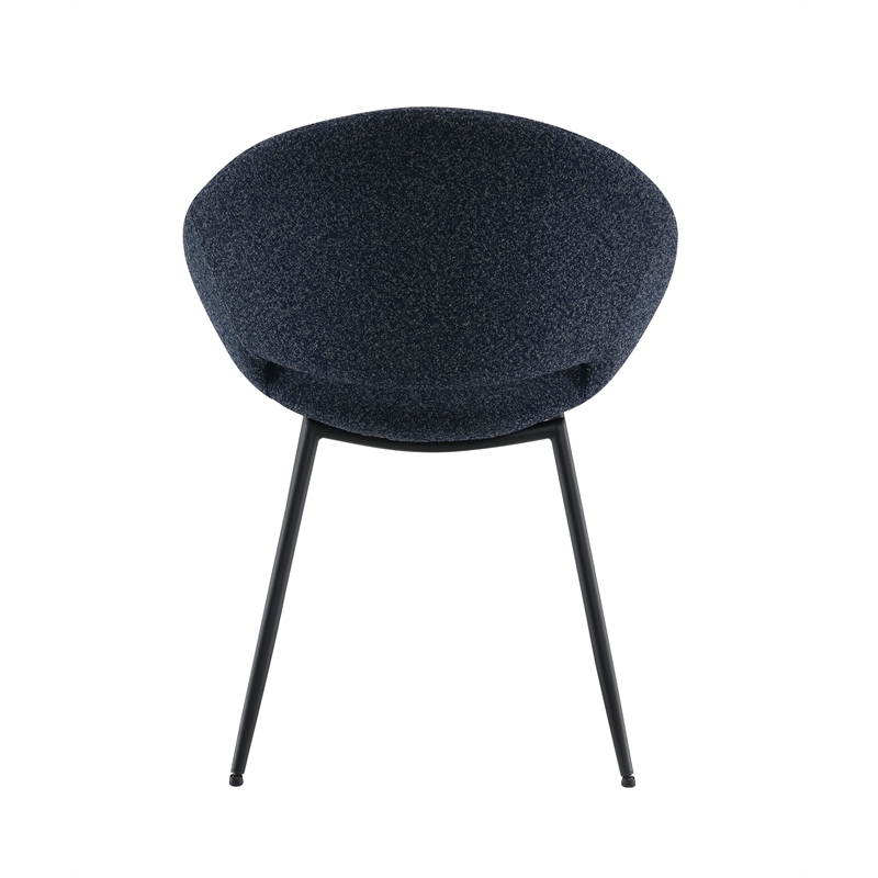 ACME Klaus Side Chair (Set-2) in Black Boucle & Black