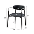 ACME Jaramillo Arm Chair (Set-2) in Black Synthetic Leather