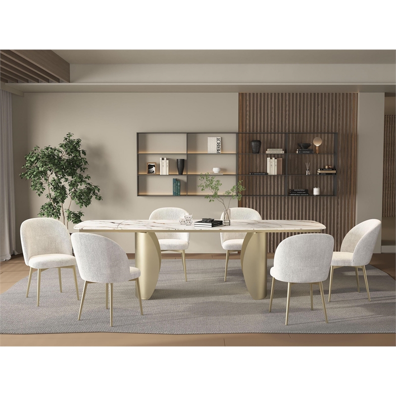 ACME Cora Side Chair (Set-2) in White Fabric