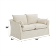 ACME Shane Loveseat w/2 Pillows in Beige Linen