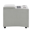 ACME Emee Console w/USB Port in Gray Corduroy