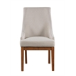 ACME Gilsea Side Chair (Set-2) in Fabric & Brown Synthetic Leather & Brown