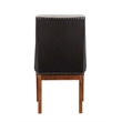 ACME Gilsea Side Chair (Set-2) in Fabric & Brown Synthetic Leather & Brown