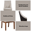 ACME Gilsea Side Chair (Set-2) in Fabric & Brown Synthetic Leather & Brown