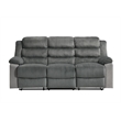 ACME Lesley Motion Sofa  in Gray Corduroy & Velvet