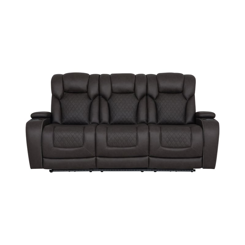 ACME Wendell Power Motion Sofa in Dark Gray Microfiber