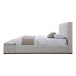 ACME Boxter Eastern King Bed w/Storage in Gray Linen