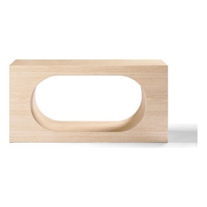 ACME Inca Console Table in Travertine Stone