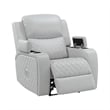 ACME Elonzo Power Motion in Light Gray Synthetic Leather