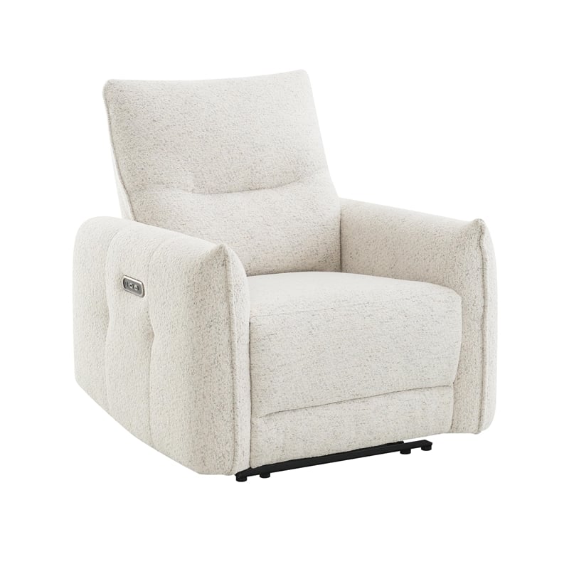 ACME Lalisa Power Motion Recliner  w/USB Port  in Cream Chenille