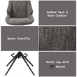 ACME Malika Side Chair wSwivel (Set-2) in Brown Chenille
