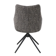 ACME Malika Side Chair wSwivel (Set-2) in Brown Chenille