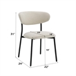 ACME Jirina Side Chair (Set-2) in Beige Chenille