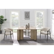 ACME Jirina Arm Chair (Set-2) in Beige Chenille & Black