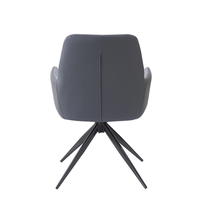 ACME Hester Arm Chair (Set-2) in Gray Fabric
