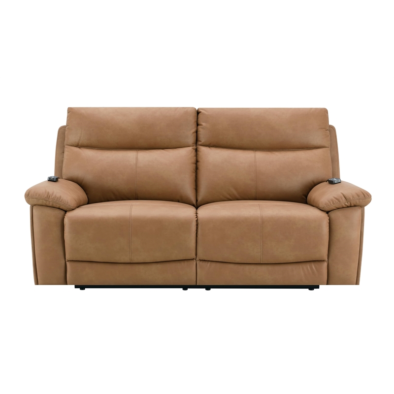 ACME Chavis Power Motion Loveseat w/USB & Power Headrest in Brown Leather Aire