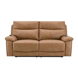 ACME Chavis Power Motion Loveseat w/USB & Power Headrest in Brown Leather Aire