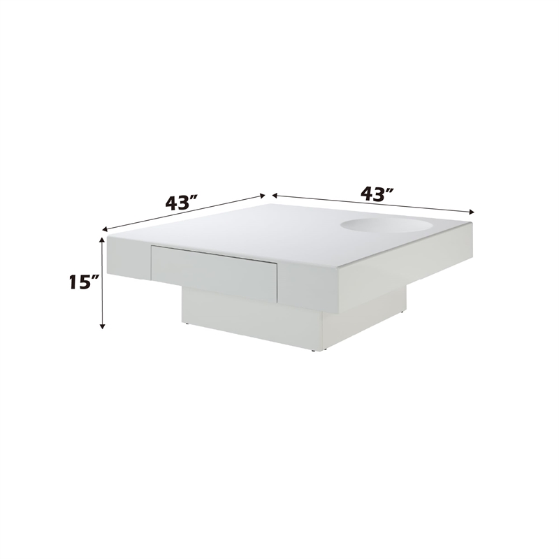 ACME Khaim Coffee Table in White High Gloss