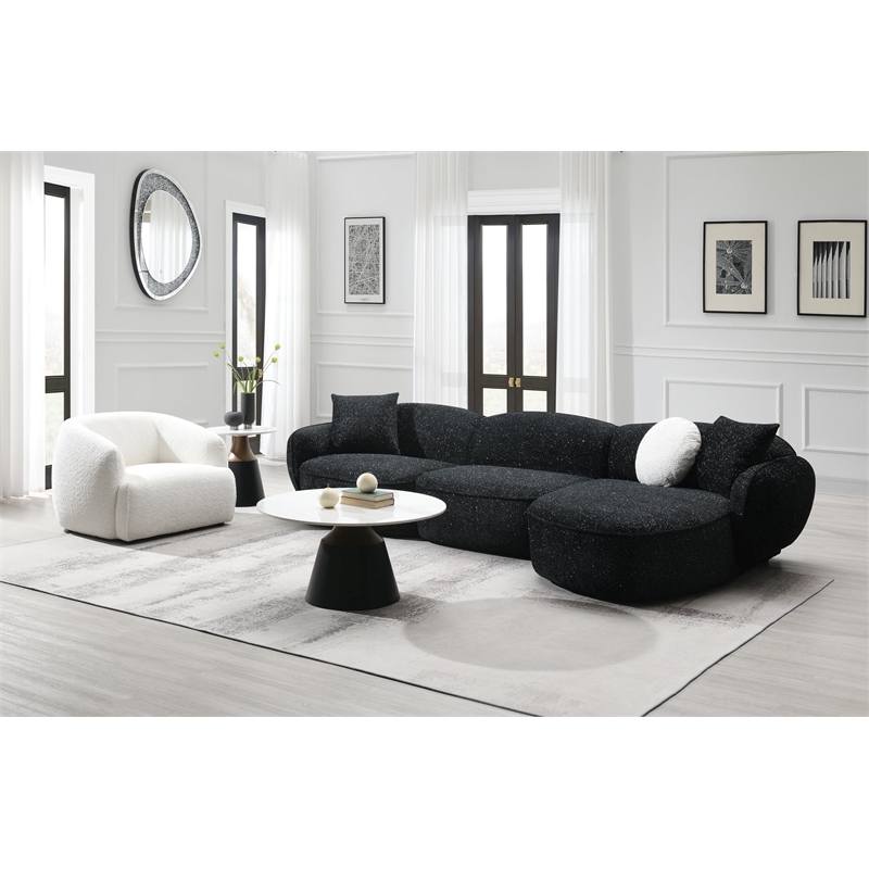 ACME Lucifer Chair in Black & White Shimmer Chenille
