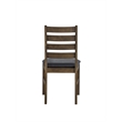 ACME Damica Side Chair (Set-2) in Brown Synthetic Leather & Walnut