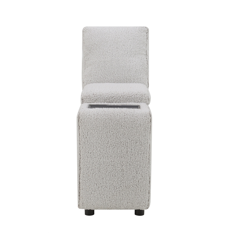 ACME Tarrance Modular Console w/Wireless Charging & USB in GraySherpa & Velvet