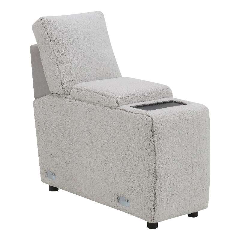ACME Tarrance Modular Console w/Wireless Charging & USB in GraySherpa & Velvet
