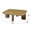 ACME Joane Coffee Table in Yellowish Brown & Light Gray High Gloss