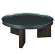 ACME Lakita Coffee Table in Blackish Green/ Dark Blond High Gloss & Smoked Oak