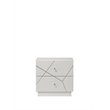 ACME Esther Nightstand in White & Silver High Gloss