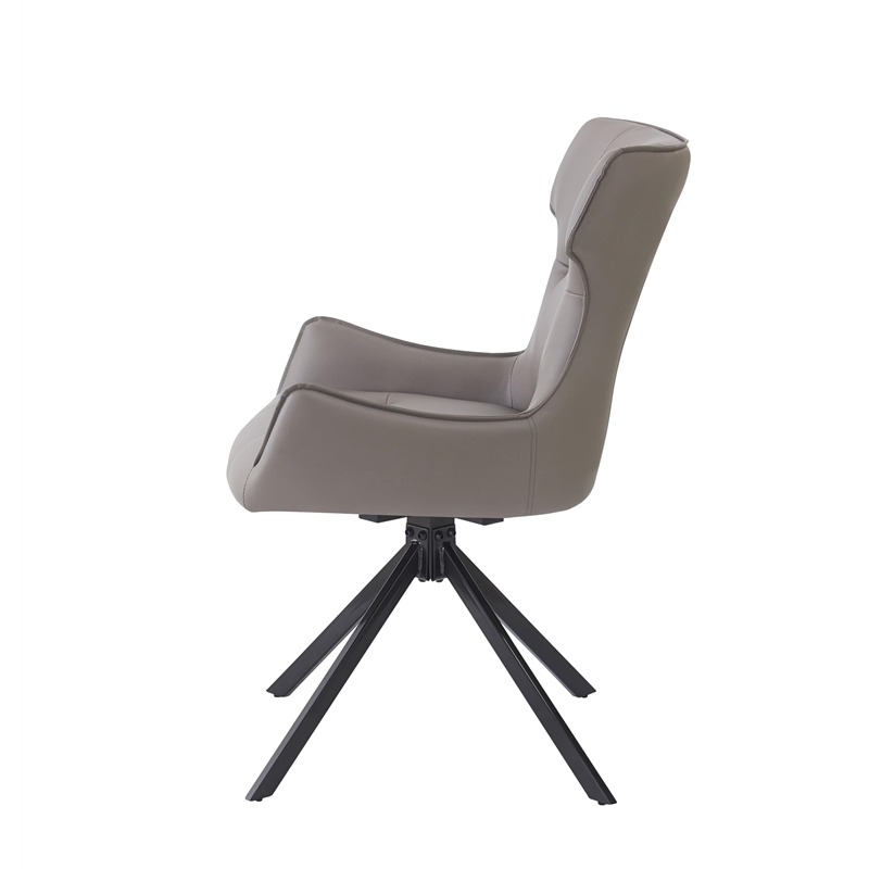 ACME Damita Side Chair (Set-2) in Camel & Black