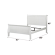 ACME Louis Philippe Twin Bed in White