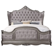 ACME Ariadne Queen Bed in Velvet & Antique Platinum