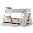 ACME Jason (Storage) Bunk Bed (T/F) w/Trundle (Full) & Storage in White