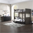 ACME Estevon Bunk Bed (T/T) w/Storage in Gray Oak