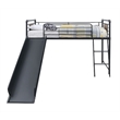 ACME Cordelia Twin Loft Bed w/Slide in Antique Oak in Sandy Black & Dark Bronze