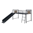 ACME Cordelia Twin Loft Bed w/Slide in Antique Oak in Sandy Black & Dark Bronze
