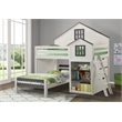 ACME Ratana Twin Bed in White & Gray