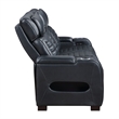 ACME Ephron Power Motion Sofa in Black Leather Air